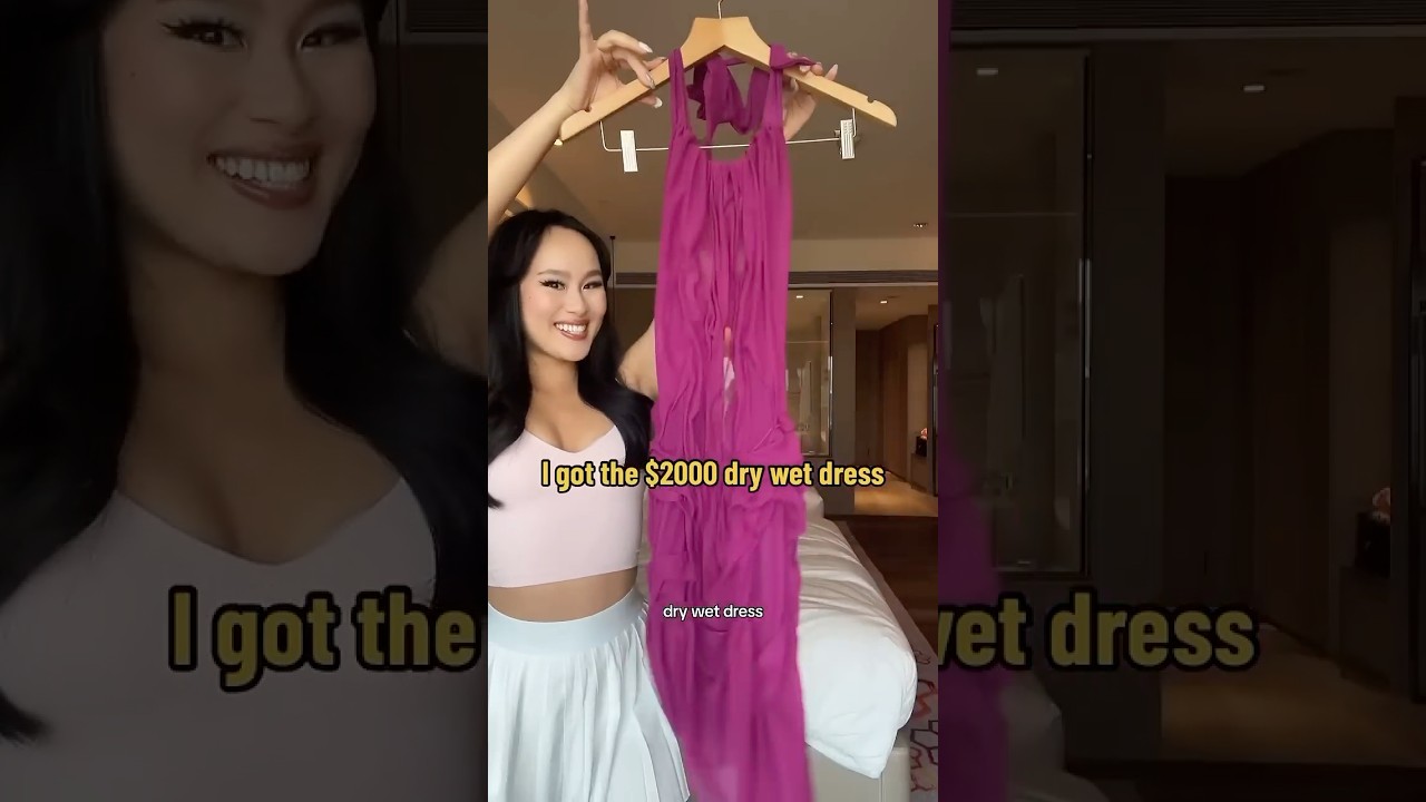 I got the $2000 Dry Wet Dress 🧜🏻&zwj;♀️ #wetlook #fashionfinds