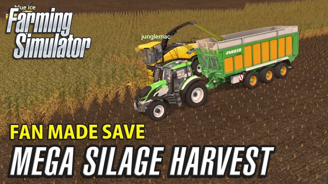 Mega Silage Harvest - Fan Made Savegame | Farming Simulator 17 Multiplayer