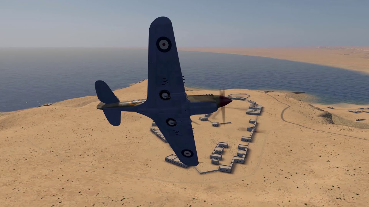 IL-2 Desert Wings | Kittyhawk Mk IA Trop (Curtiss P-40E) | Flight over Salloum