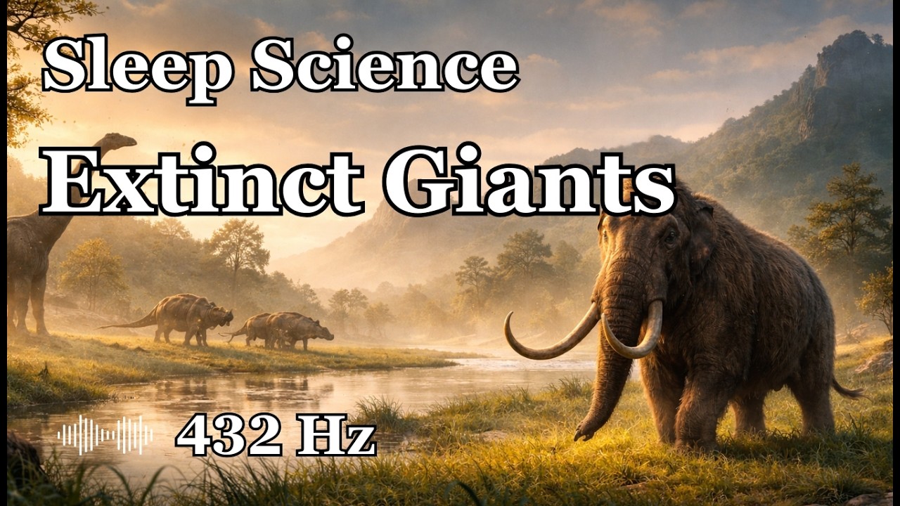 Get sleep in 20 MINUTES | Calm Science Sleep Story About Extinct Giants |  (432Hz Ambience)