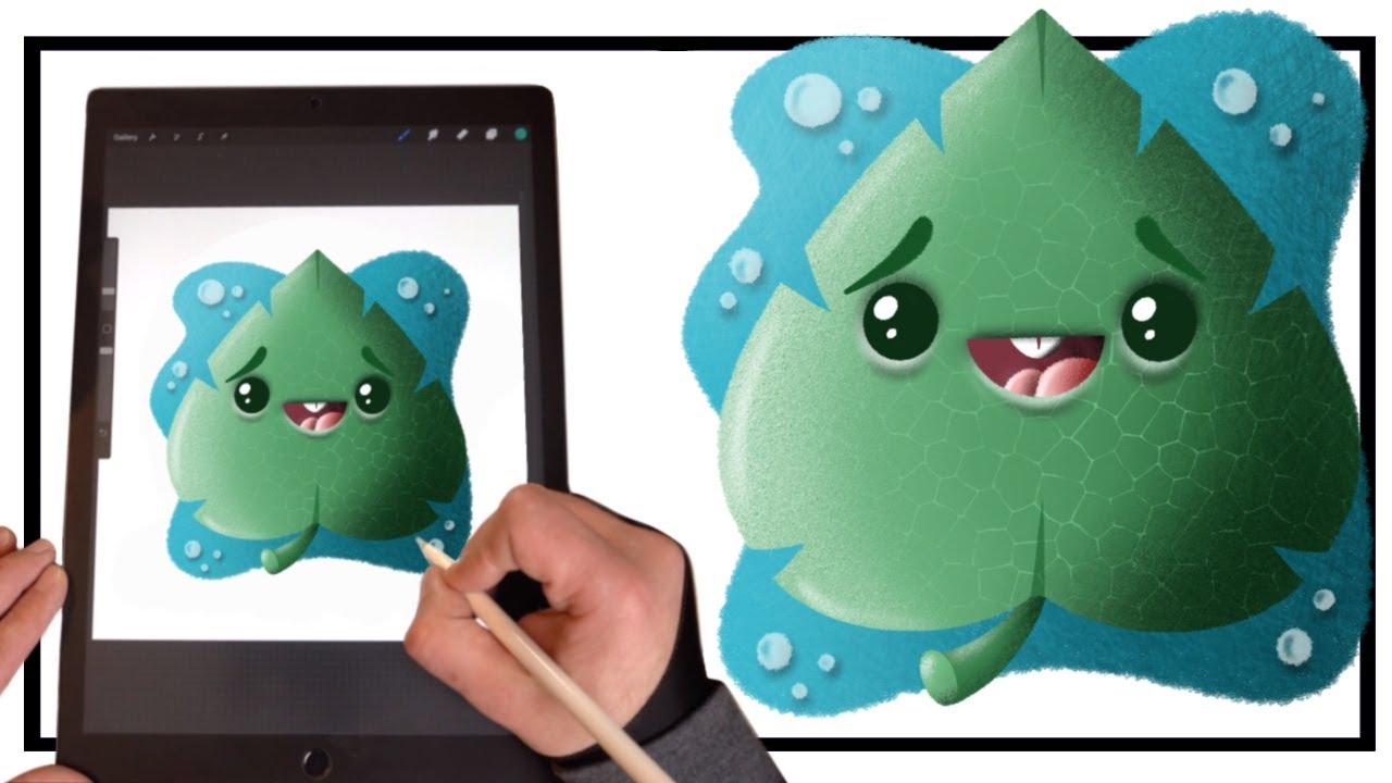 Let's Draw a Cute Kawaii Leaf! (Procreate Art Step by Step)