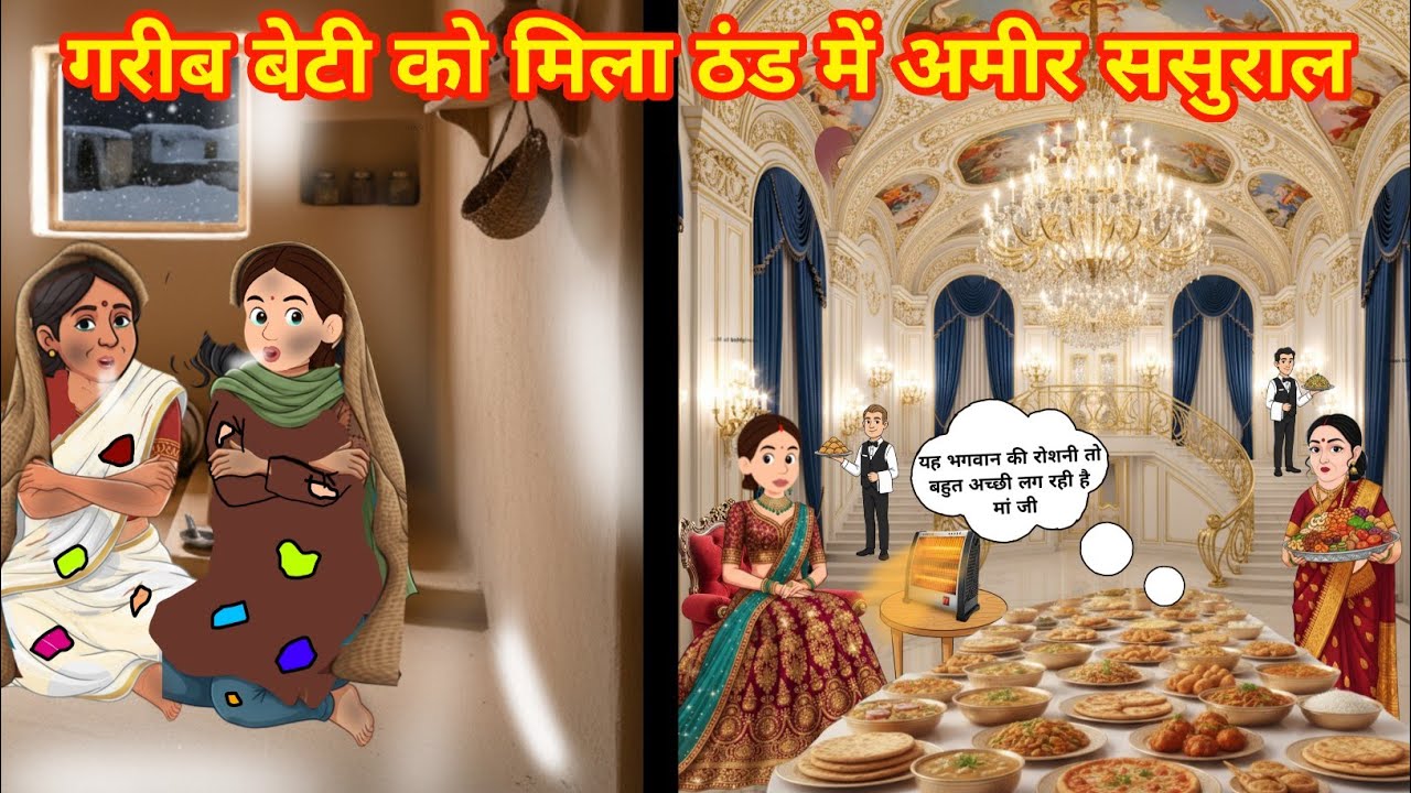 गरीब बेटी को मिला ठंड में अमीर ससुराल | Hindi Kahaniyan|Poor daughter finds rich in-laws in the cold