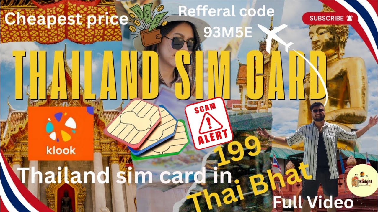  How to get sim card on cheapest price by klook || How to get sim card for thailand 🇹🇭