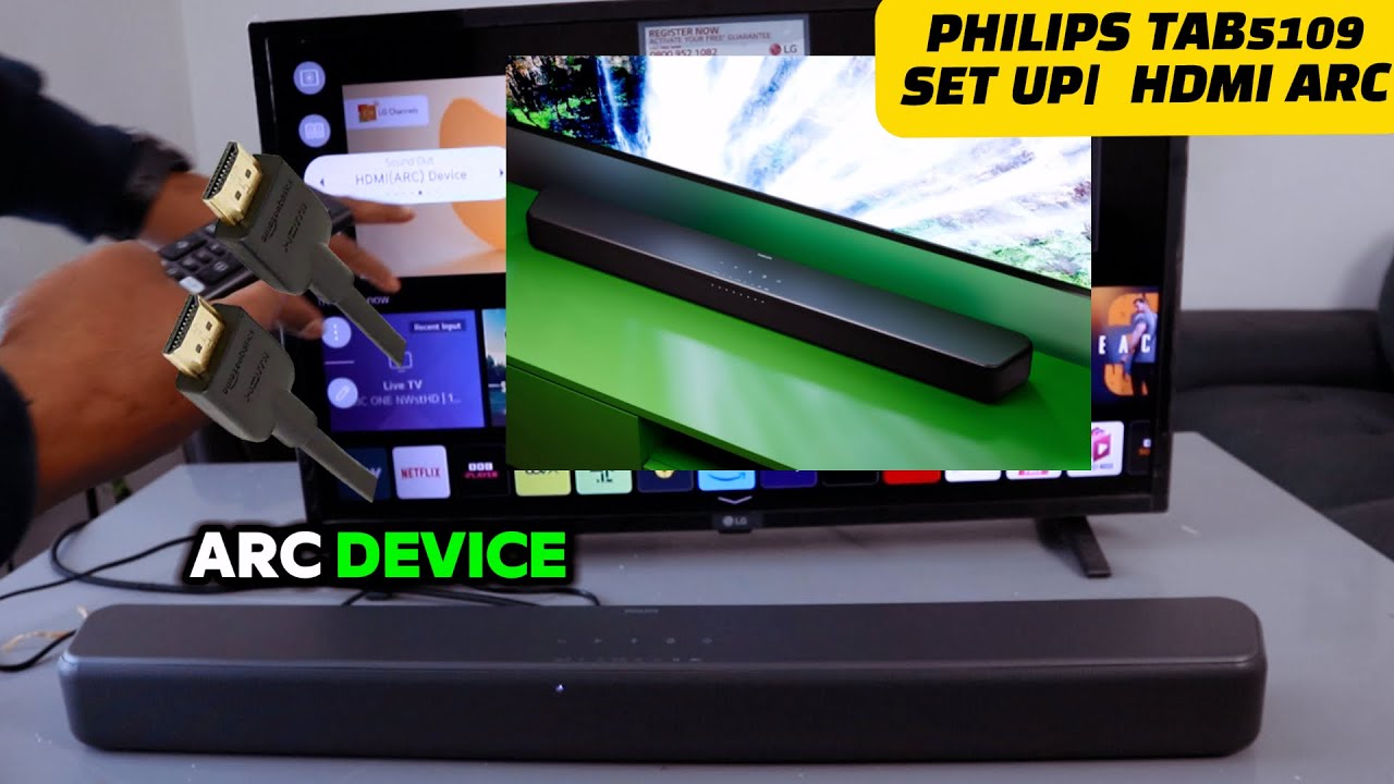 How To Do Philips Tab 5109 Soundbar Setup To TV  using HDMI ARC