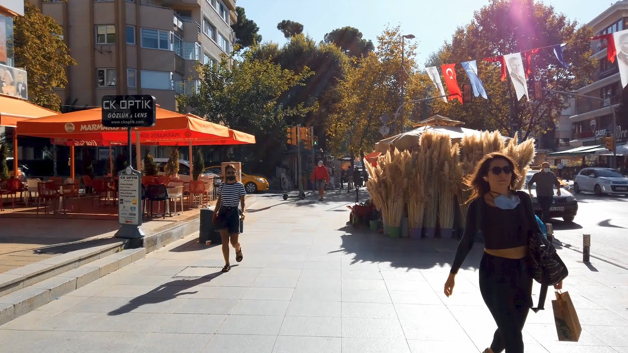 ISTANBUL WALK Under Autumn Sun. Bagdat Street, Kadıköy. Autumn Walking Tour in Istanbul