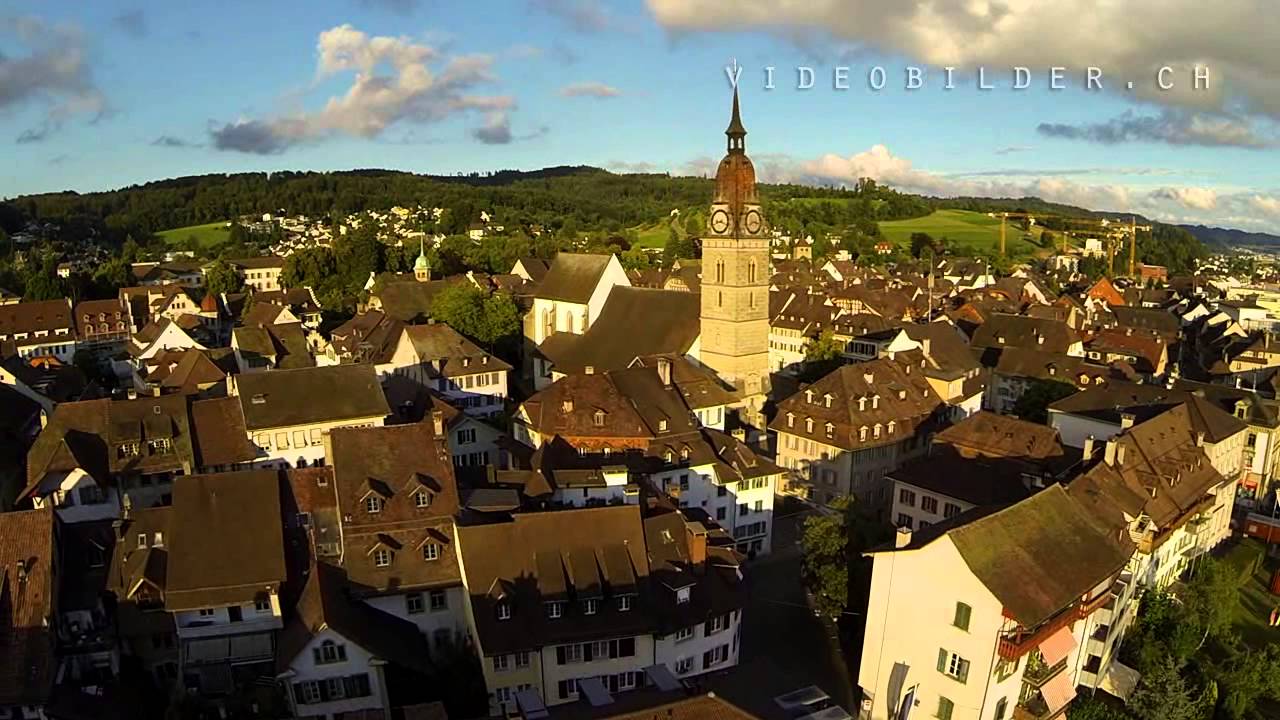 Zofingen von oben (Luftaufnahmen &uuml;ber der Altstadt)