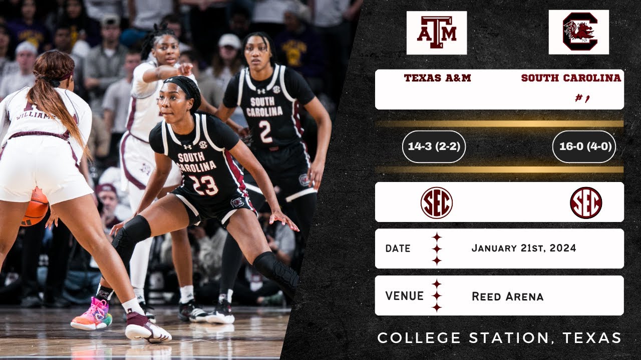 Texas A&M vs No. 1 South Carolina | SEC | 1.21.24