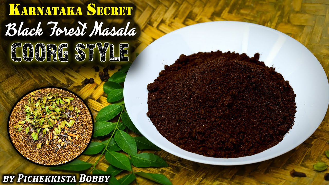 BLACK FOREST SECRET MASALA | Karnataka Special Recipe | Coorg Black Masala @PichekkistaBobby