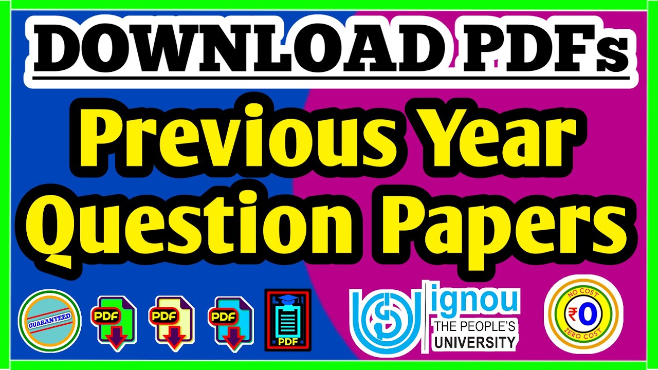 IGNOU Previous Year Question Papers Download | How to Download Question Papers | Kaise Download Kare