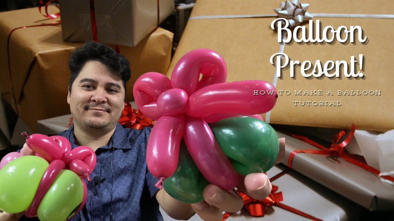 Balloon Present Tutorial - Christmas or December Designs 🎁 🎈