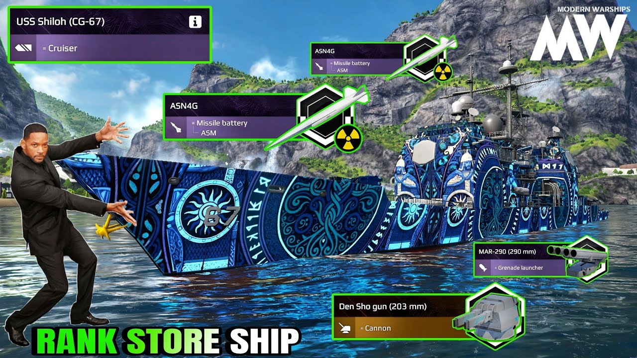 USS Shiloh (CG-67) - New Rank Store Cruiser With Best Build 🔥- Modern Warships 