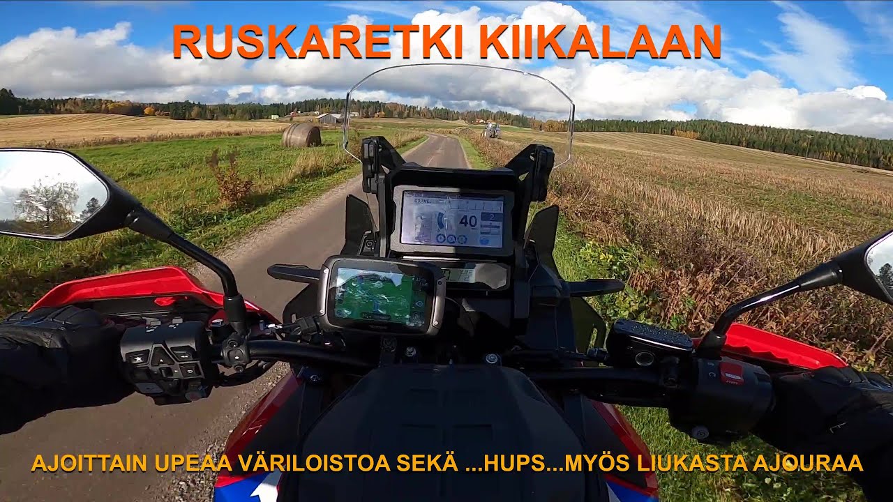 Todellinen ruska-ajo, paikoin aivan huikeaa väriloistoa