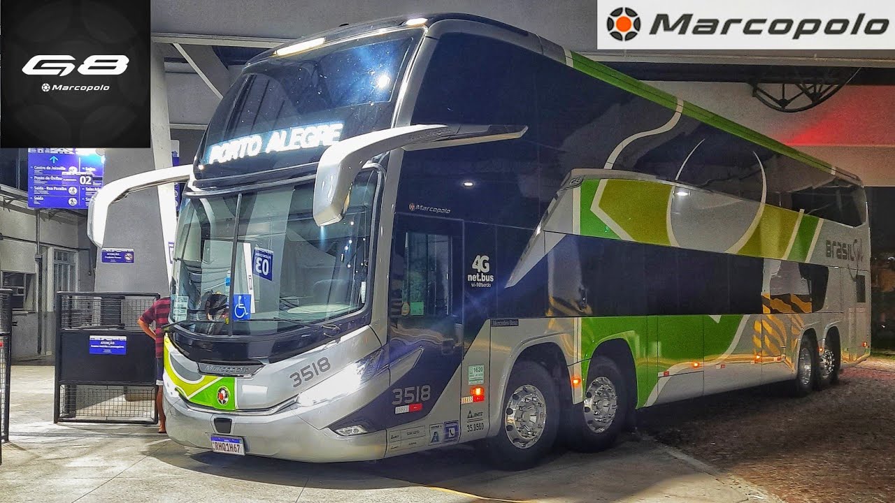 O novo MARCOPOLO PARADISO G8 1800 DD da BRASIL SUL em DETALHES