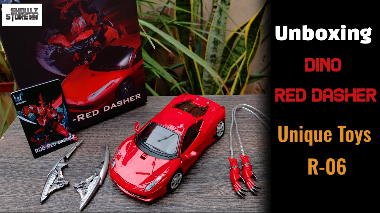 UNBOXING Dino Unique Toys R06 Red Dasher Transformers DOTM