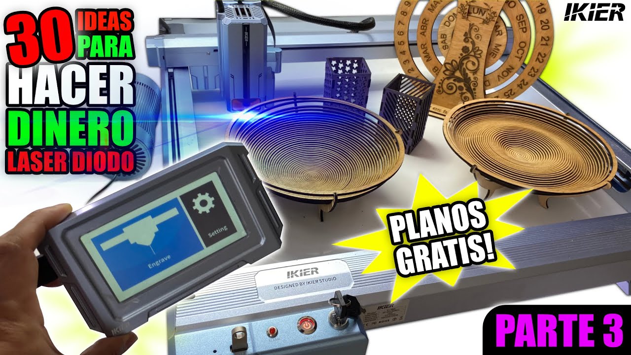 Emprendimiento con CORTE LASER - PARTE 3 - IKIER K1 PRO de 24 watts