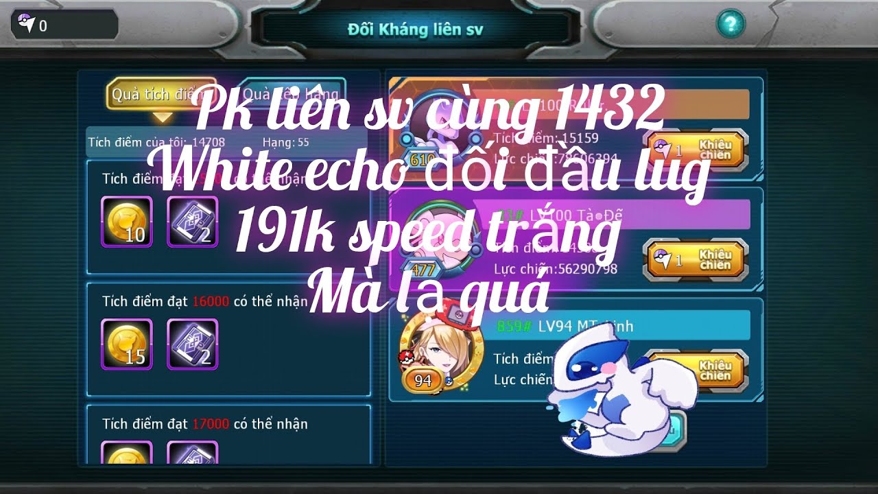 Poke đại chiến! Pk liên sv cùng 1432 và màng solo giữa white vs lugia đi vào lòng đất