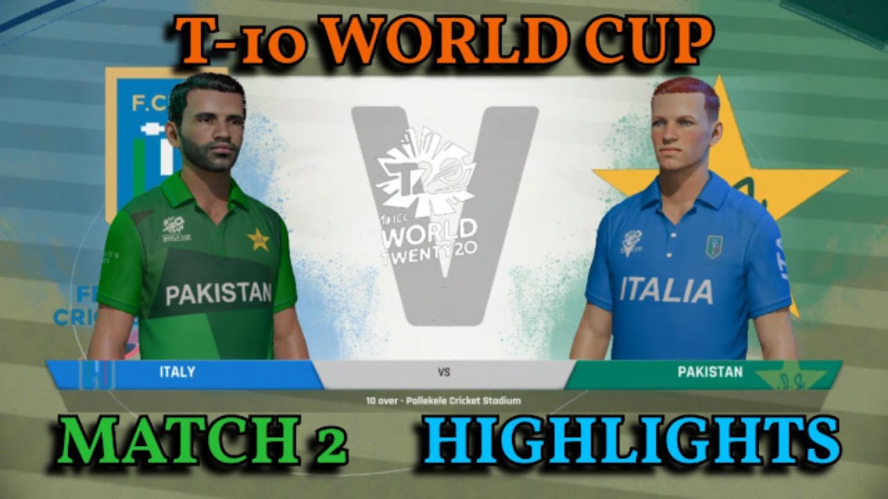 PAKISTAN vs ITALY | T10 WORLD CUP - MATCH #2 | Can Pakistan Conquer the World 🏆
