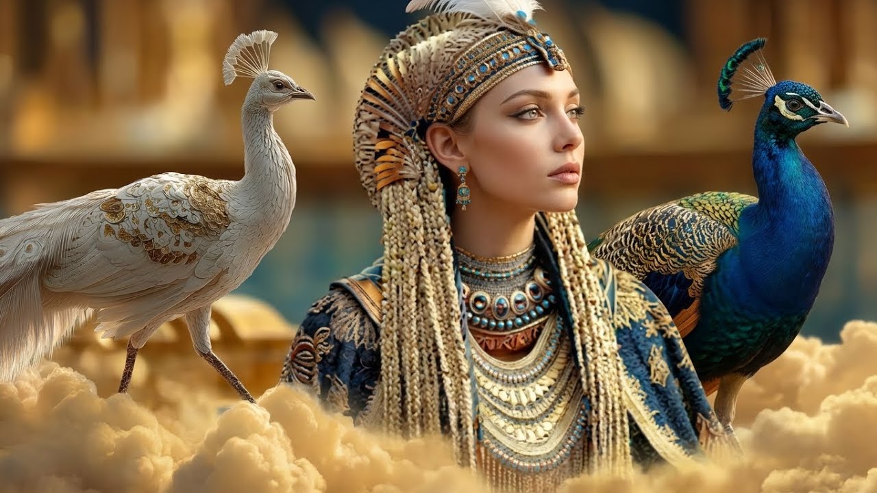 Magical White Peacock & Sleeping Goddess | Deep Sleep Music, Insomnia Relief | 4K Fantasy Ambience