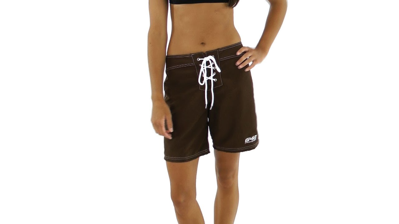 Girls4Sport Snag-Free Solid Long Boardshort | SwimOutlet.com