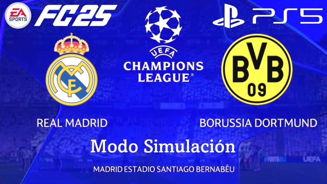 FC 25 | Real Madrid vs Borussia Dortmund | UEFA Champions League | Modo Simulación | Español Latino