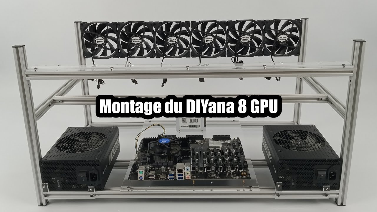 Montage du DIYana 8 GPU - Ch&acirc;ssis aluminium r&eacute;glable et empilable pour Rig de Minage