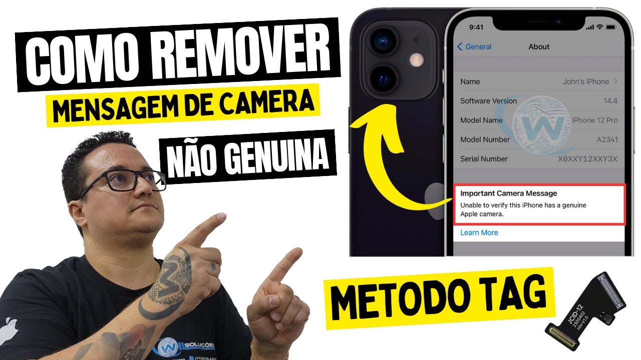 Removendo mensagem de camera iPhone 12 e superiores - Removing camera message iPhone 12 and above