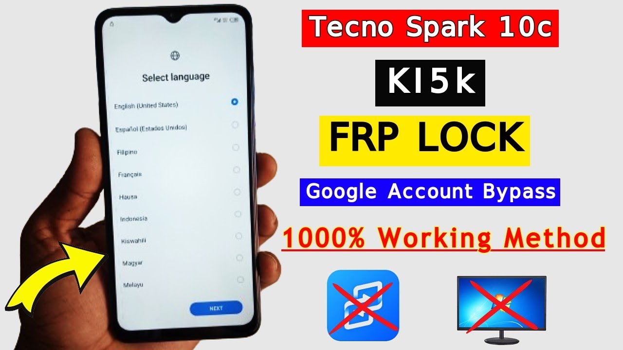 Tecno Spark 10c (KI5k) FRP Bypass ✅ 2024 | No Pc ❌ No Xshare ❌ | Google Account Unlock Android 12