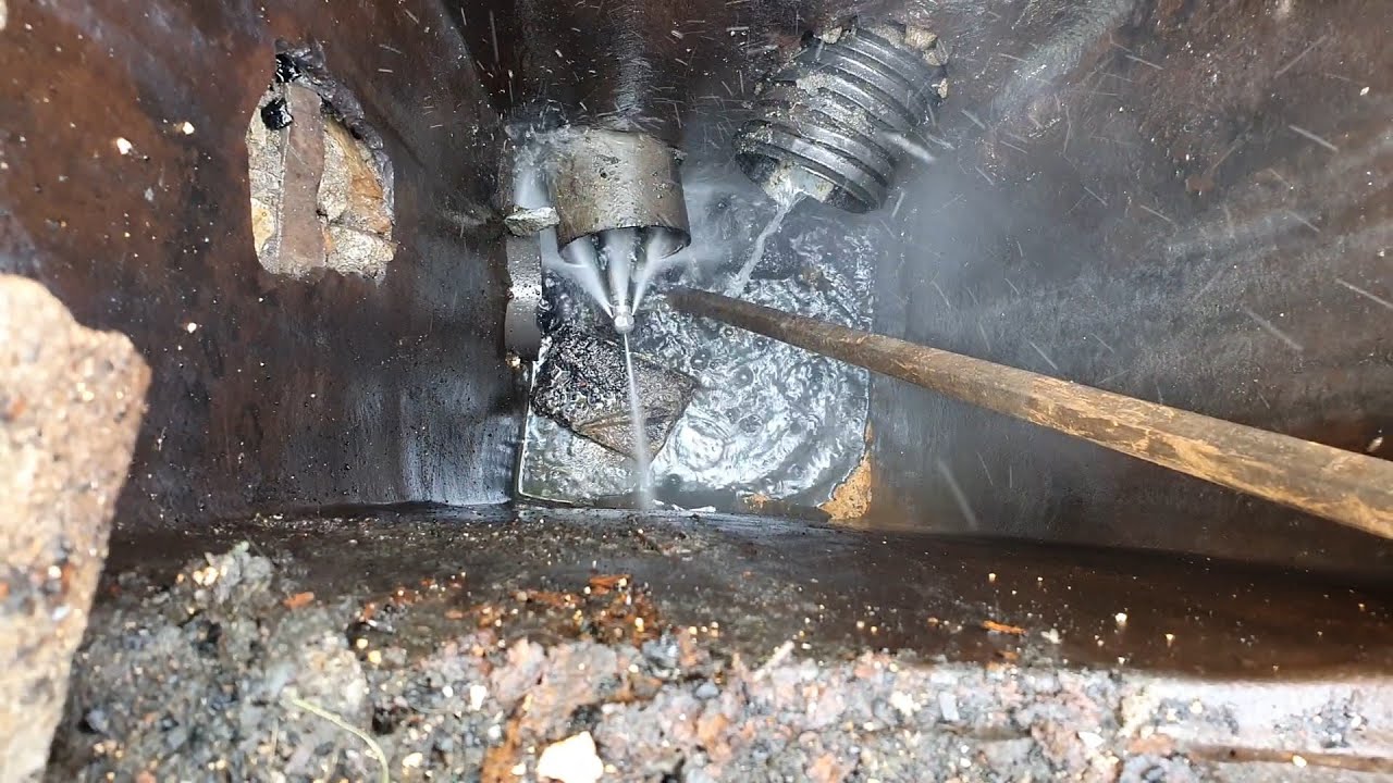Hydro Jet Drain Cleaning Grease Sewer Blockage