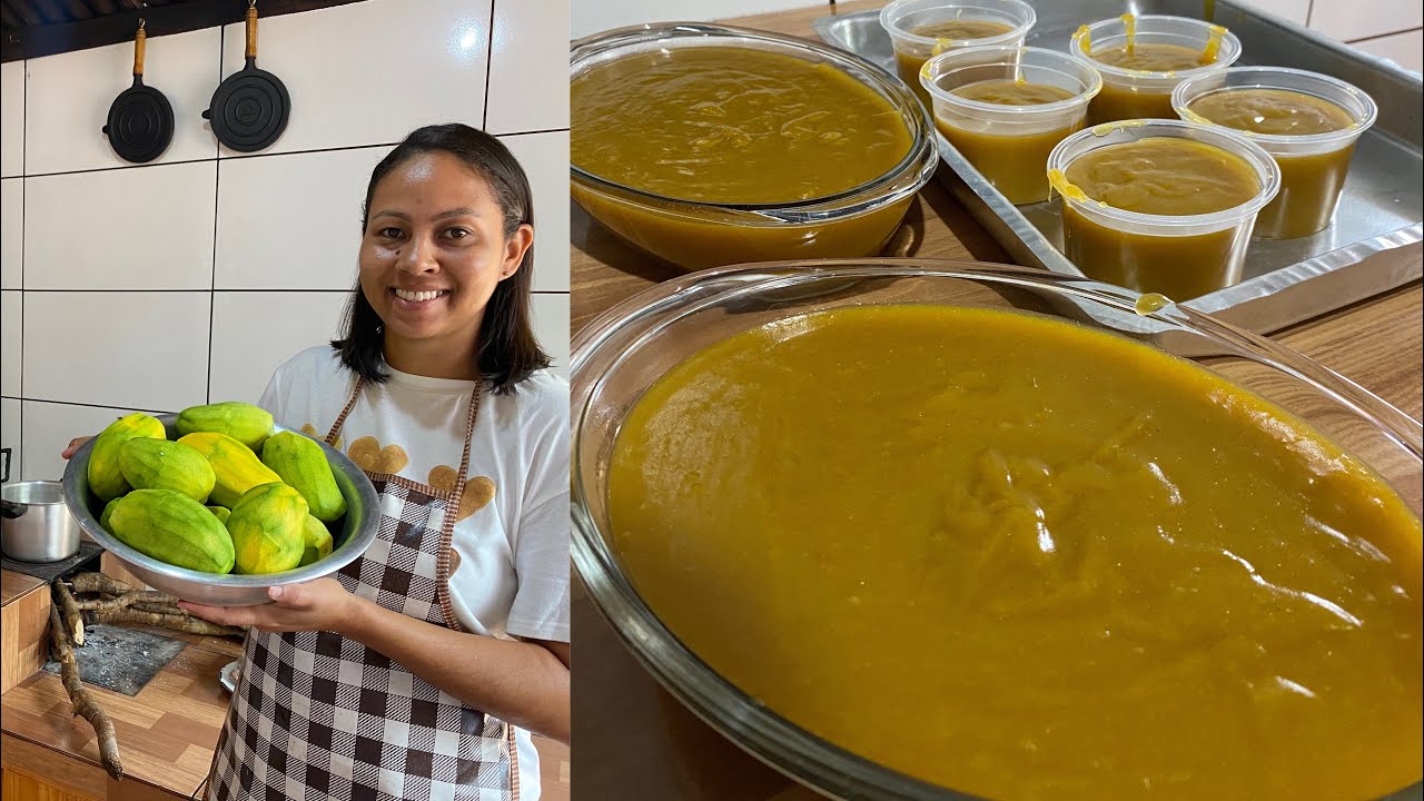 DOCE DE MANGA DA RO&Ccedil;A FEITO NO FOG&Atilde;O A LENHA- QUE DEL&Iacute;CIAAAAAA!