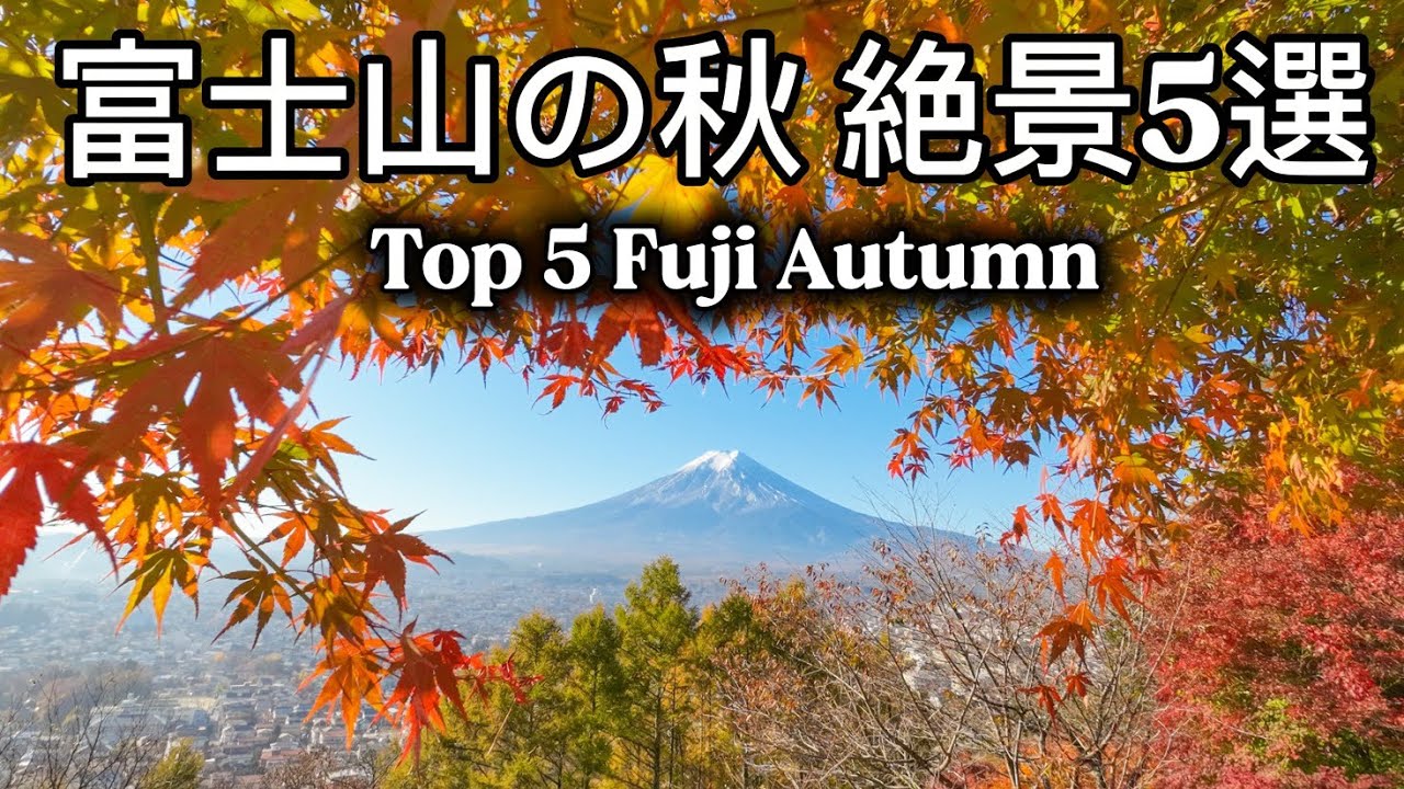 富士山の秋 5ヶ所絶景スポットTop 5 views of Mount Fuji in autumn 