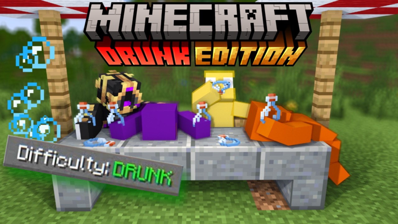 FUNNIEST Moments In DRUNK Minecraft