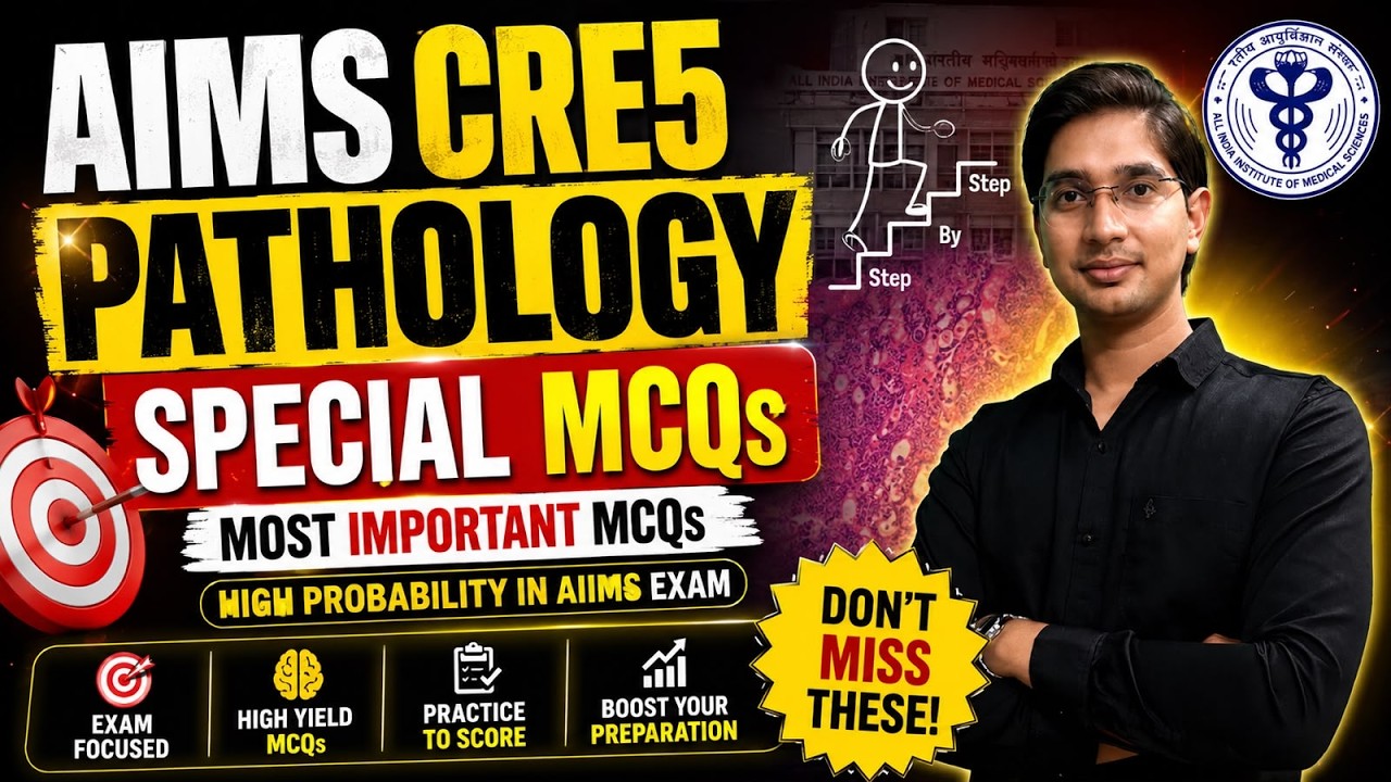 AIIMS CRE 5 Pathology MCQ Class |  Expected Question for SELECTION #aiims #aiimscre2026
