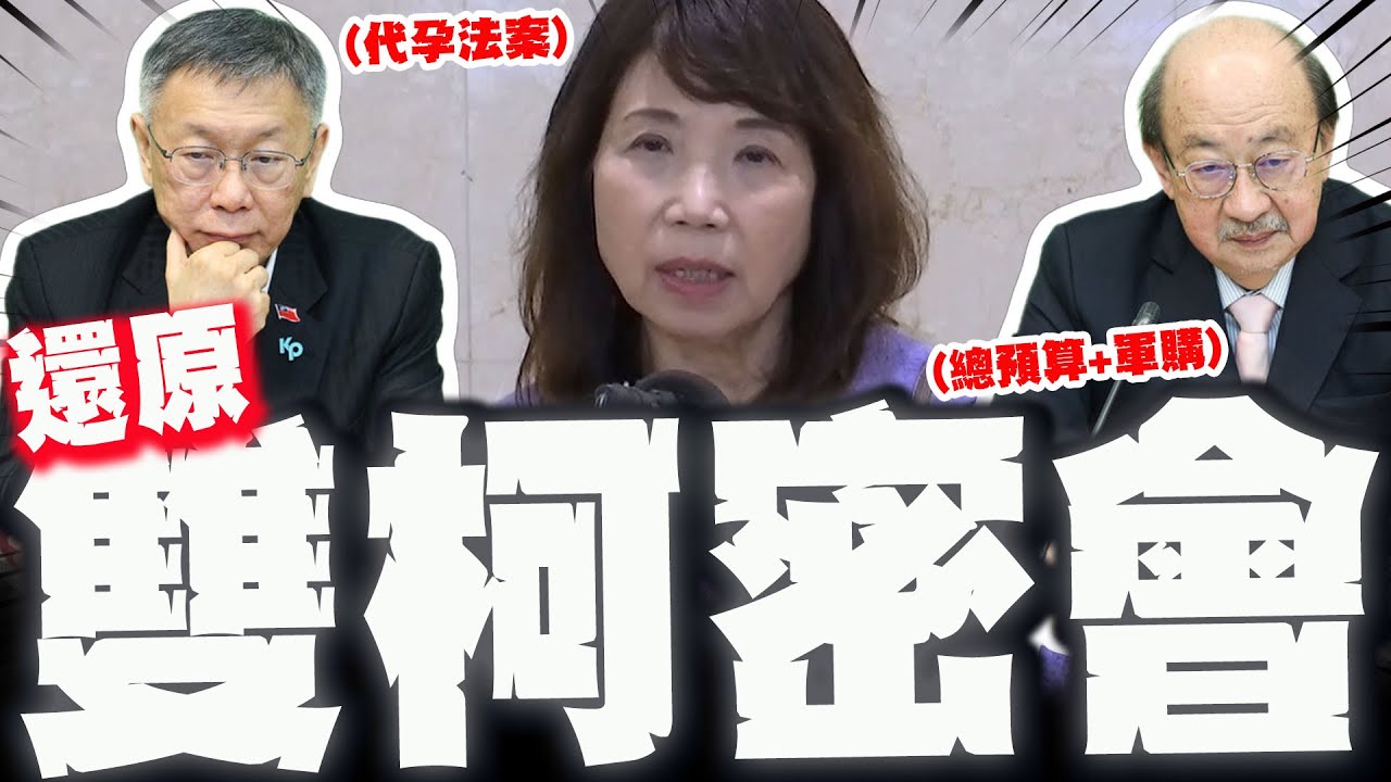 傳柯文哲拿代孕法案換總預算.軍購! 陳昭姿證實:他快人快語!只有一個目的! 還原當天