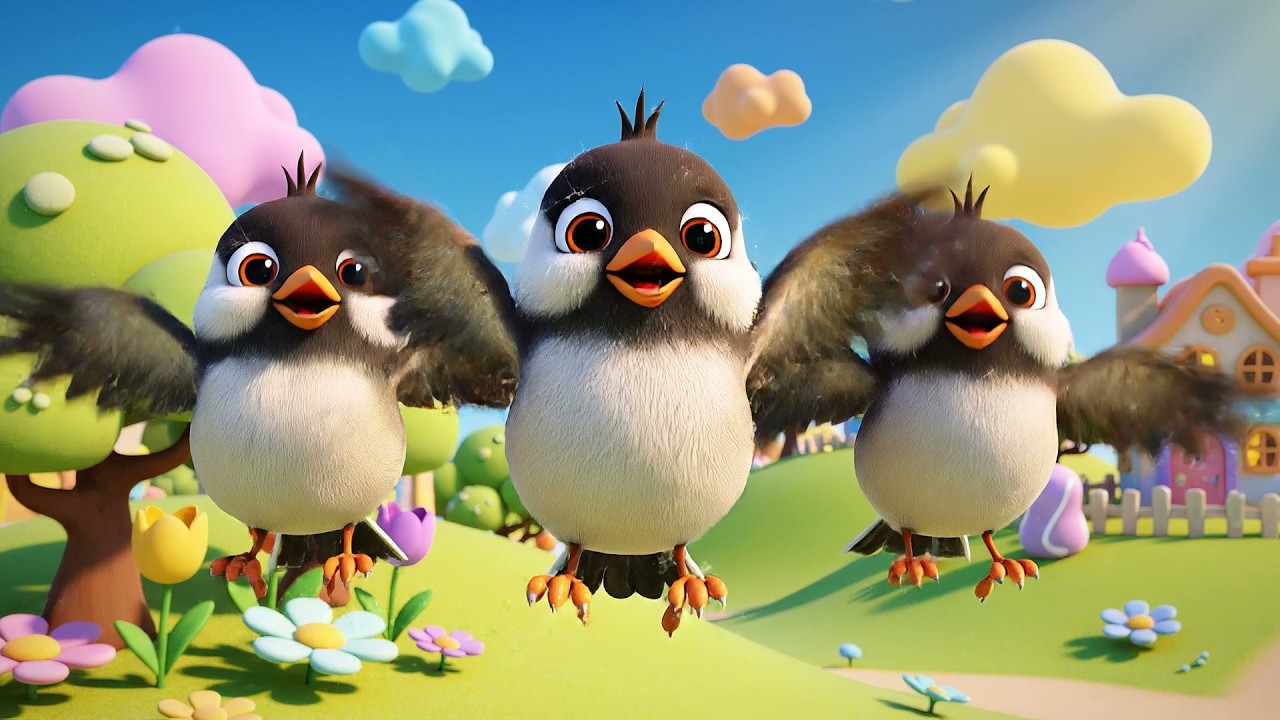 Cinco Pequeños Carboneros Tweet Tweet Tweet | Canciones de Pájaros y Rimas Infantiles