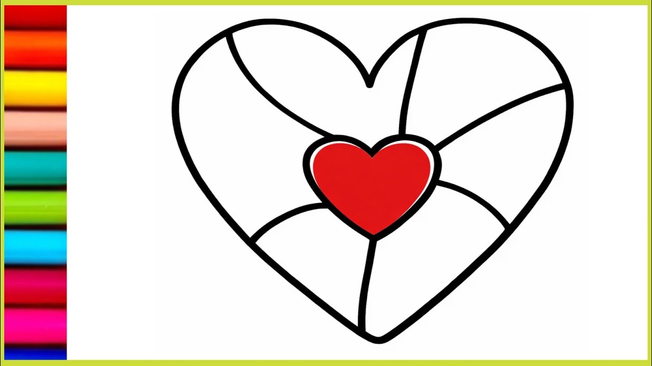 How to draw a rainbow heart 🌈♥️|| Easy rainbow heart drawing step by step
