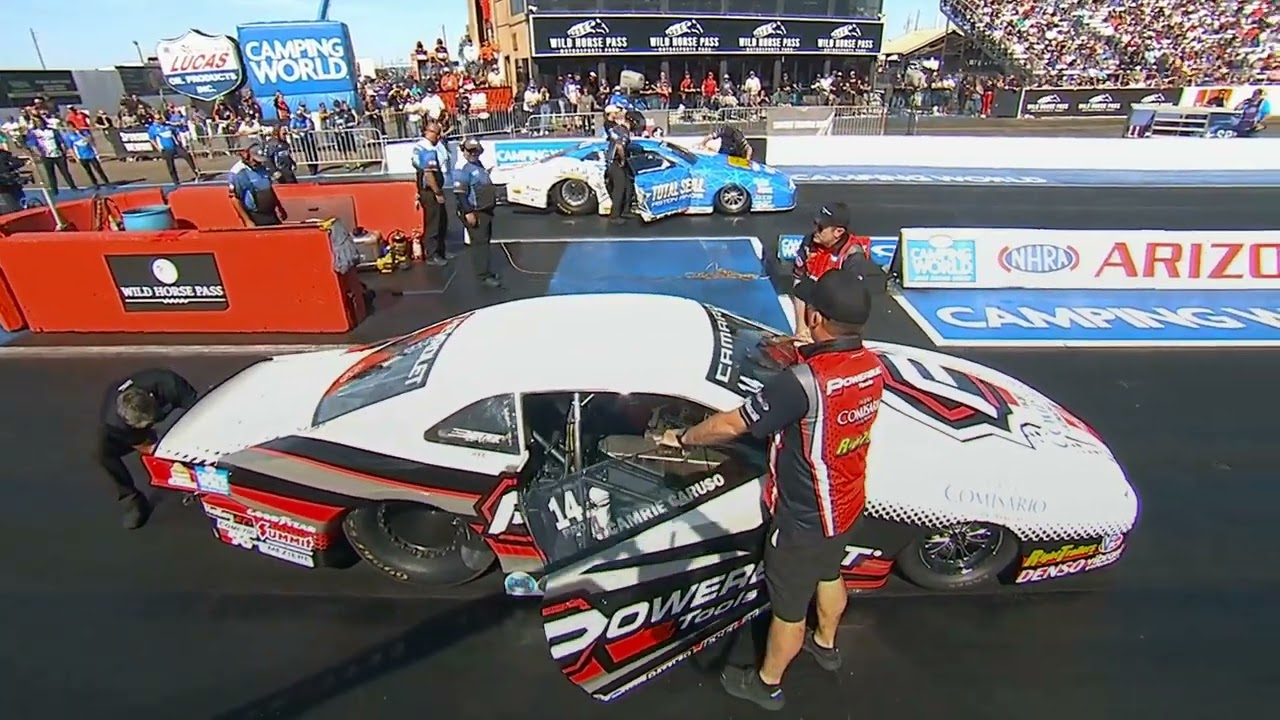 Camrie Caruso, Matt Hartford, Marc Caruso, Pro Stock, Semi Final Eliminations, Arizona Nationals, Wi