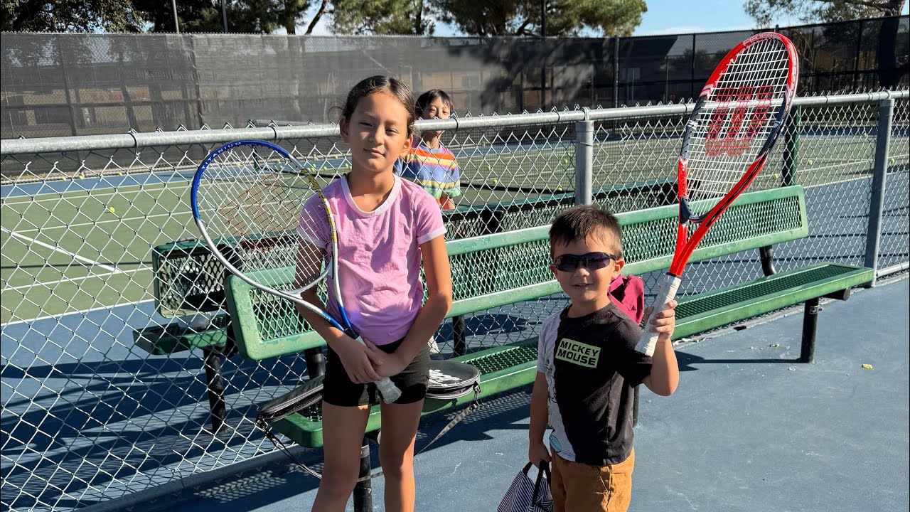 Fun time with my little brother 🎾 / Tennis 🏓/ Stage Coach Park / Games with Adelina 