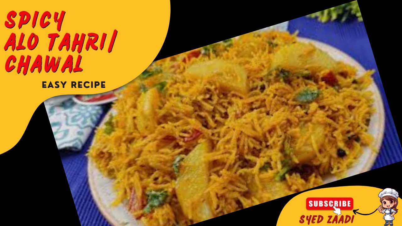 Chat Pati Aloo Tahri (Spicy Potato Rice) by syed zaadi