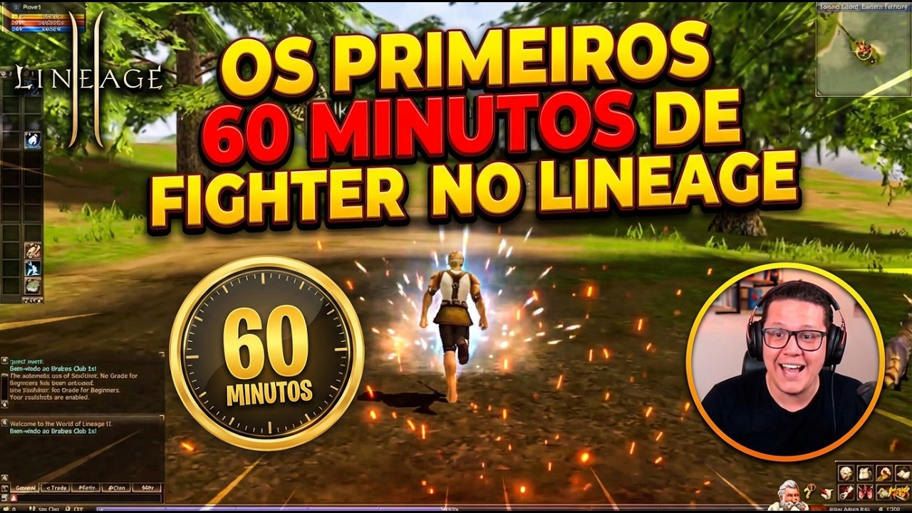 Guia Pr&aacute;tico: Primeiros 60 Minutos de Fighter no Lineage 2 1x #Lineage2 #L2Brasil #mmorpg
