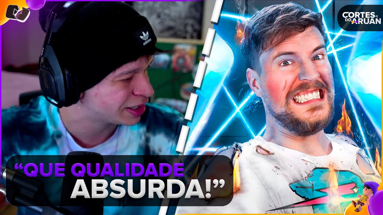 ARUAN REAGE: ESCAPE DO LABIRINTO DE LASER E GANHE $250,000 (MRBEAST) - Cortes do Aruan