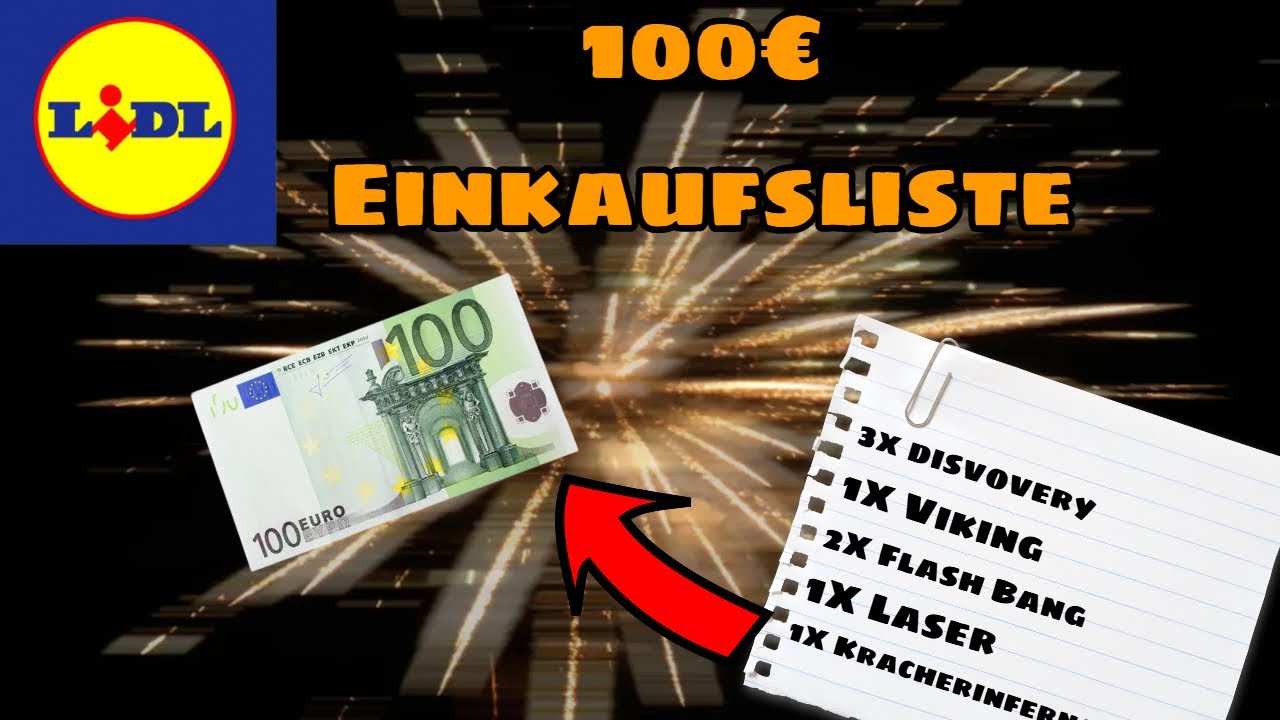 100&euro; LIDL Feuerwerk Einkaufsliste f&uuml;r Silvester!