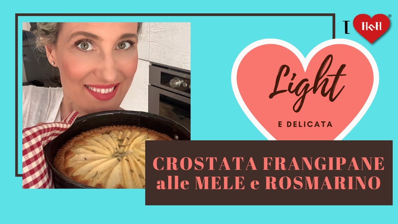 CROSTATA FRANGIPANE ALLE MELE E ROSMARINO SENZA ZUCCHERO-   SENZA GLUTINE-SENZA LATTOSIO-A BASSO IG