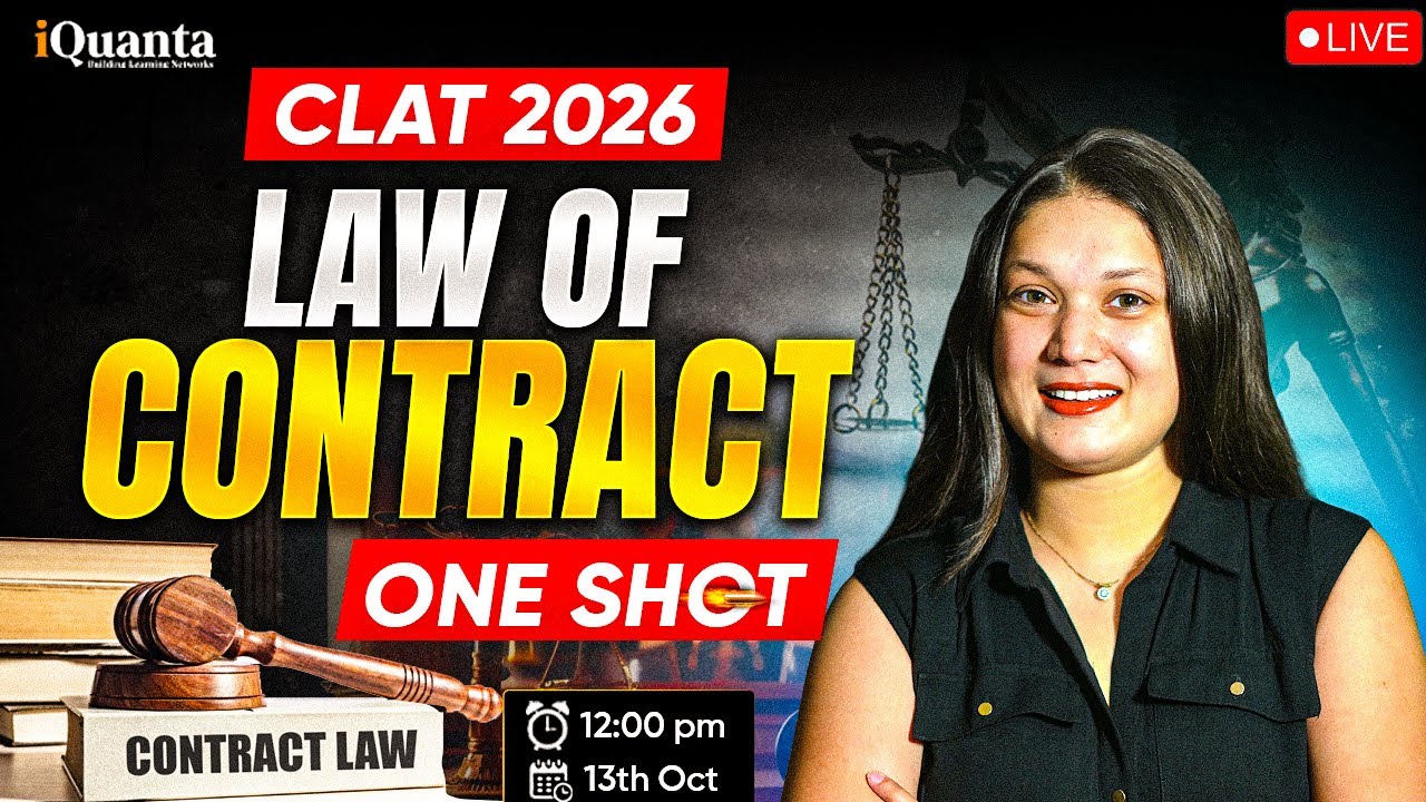 LAW OF CONTRACT for CLAT 2026 | One Shot Class for Contract Law | Complete Concept Revision for CLAT