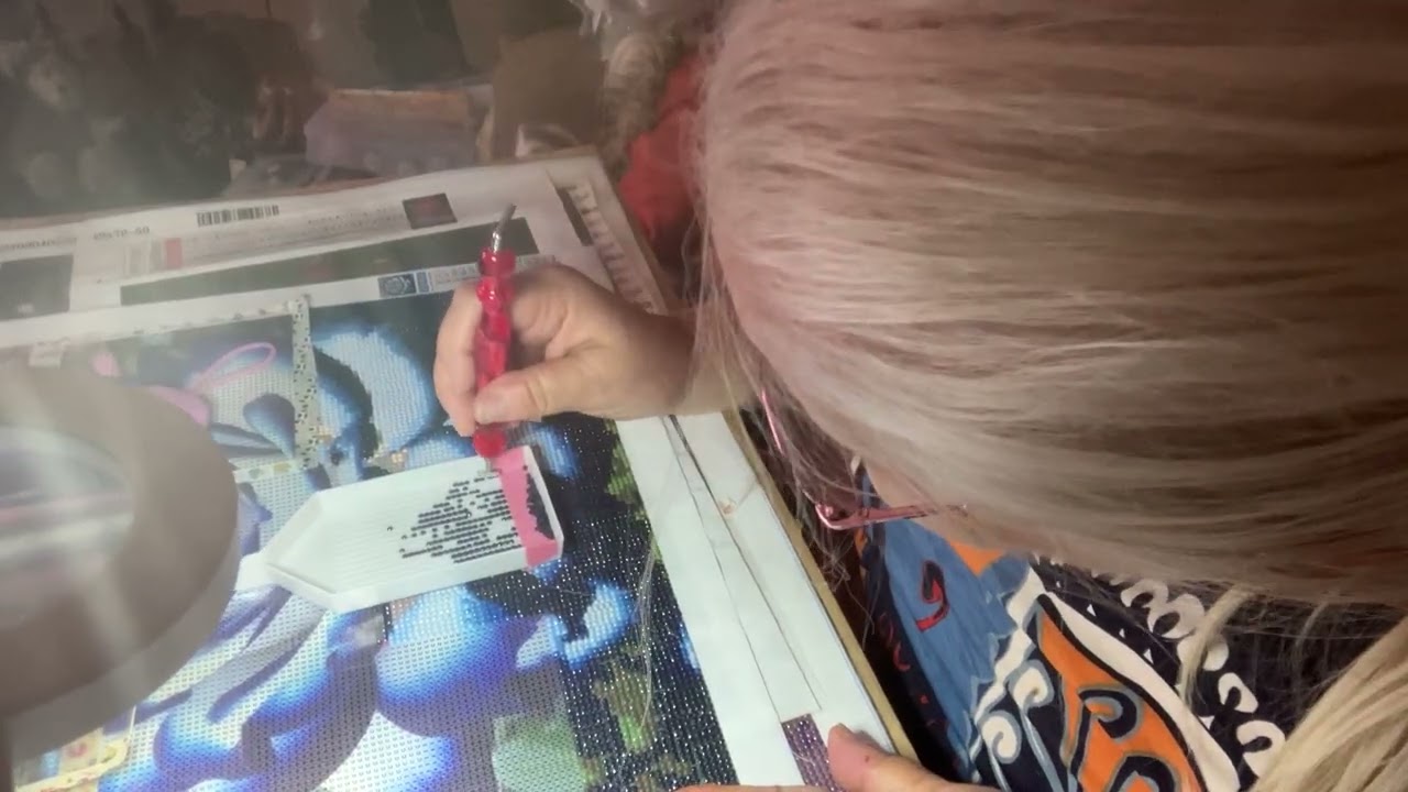 Wipnchat on our blue rose diamond painting ,thank you Johnna