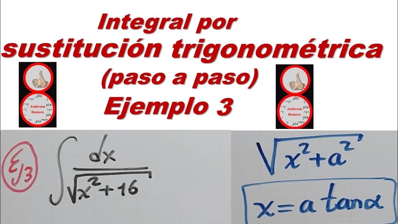 Integral sustitución trigonométrica-Ejemplo 3-( 1/raiz de ( x^2+16))