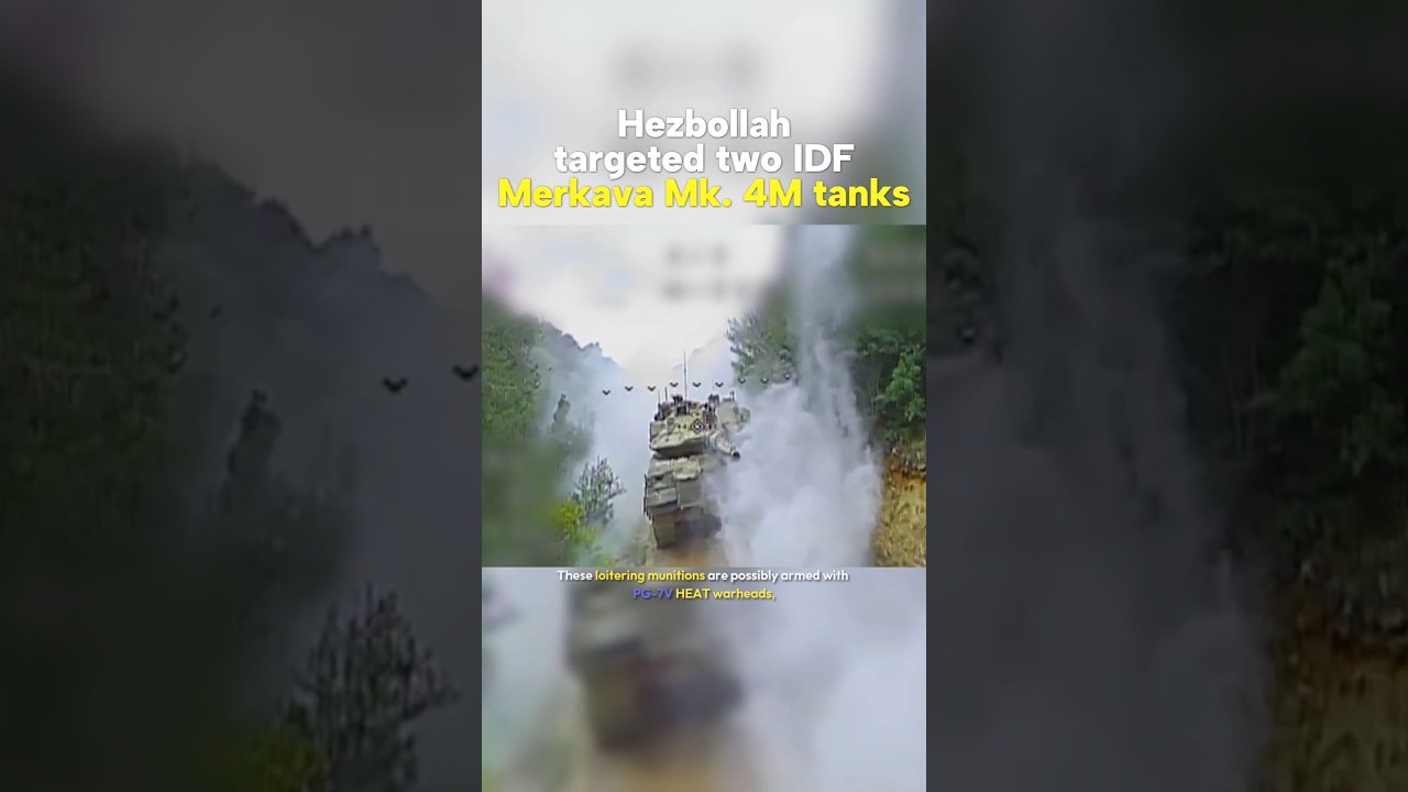 Hezbollah Deploys FPV Drone Against Israeli Merkava Tank #fpv #hezbollah #lebanon