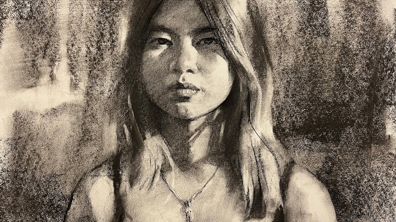 Simple way to begin a portrait drawing from life