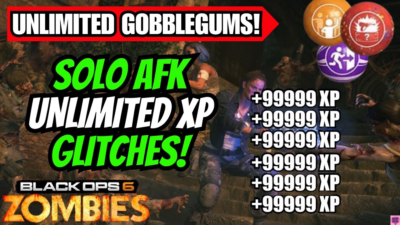 BO6 GLITCH - BEST SOLO AFK UNLIMITED XP GLITCHES (UNLIMITED GOBBLEGUMS GLITCH) BO6 ZOMBIES GLITCH