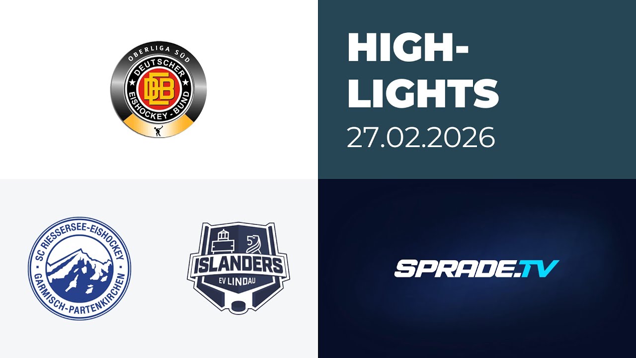 27.02.2026 - Highlights - SC Riessersee vs. EV Lindau Islanders