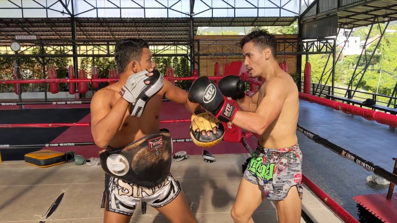 Freestyle Elbows on Pads with Muay Thai Trainer Kaeng